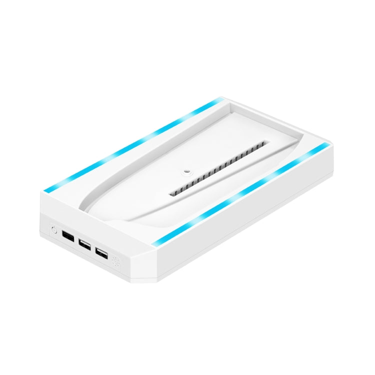 For PS5 Slim Console Wall-mounted Storage Rack With 3 USB2.0 Ports - White