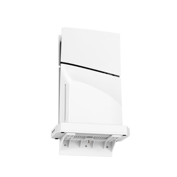 For PS5 Slim Console Wall-mounted Storage Rack With 3 USB2.0 Ports - White