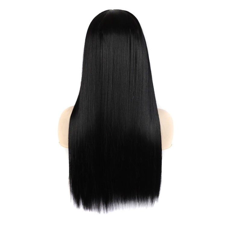 Dynamic Long Straight Hair With Messy Bangs Wig Headcover