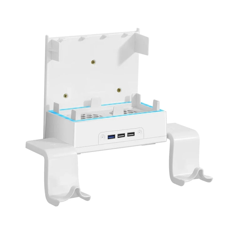 For XBOX Series S Wall Mounted Cooling RGB Multi-function Base With Fan and Hook