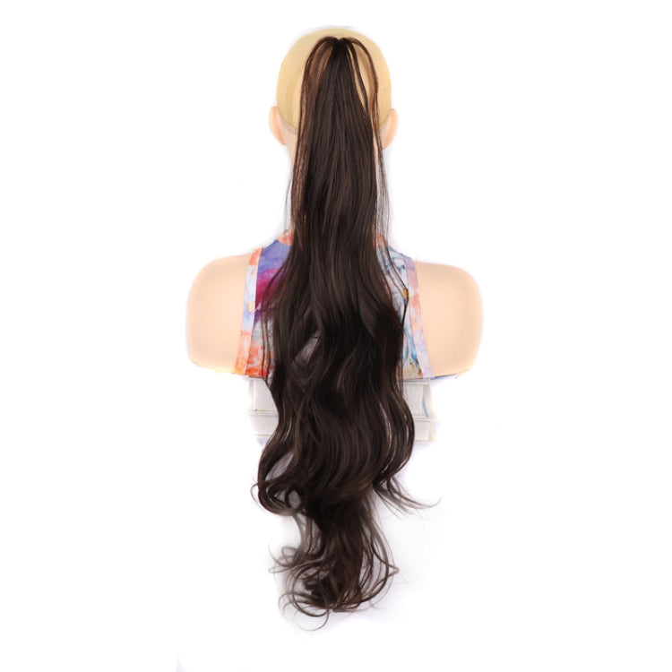 Ladies Wrap Around Magic Wand Ponytail Long Curly Wig, Color: 4#