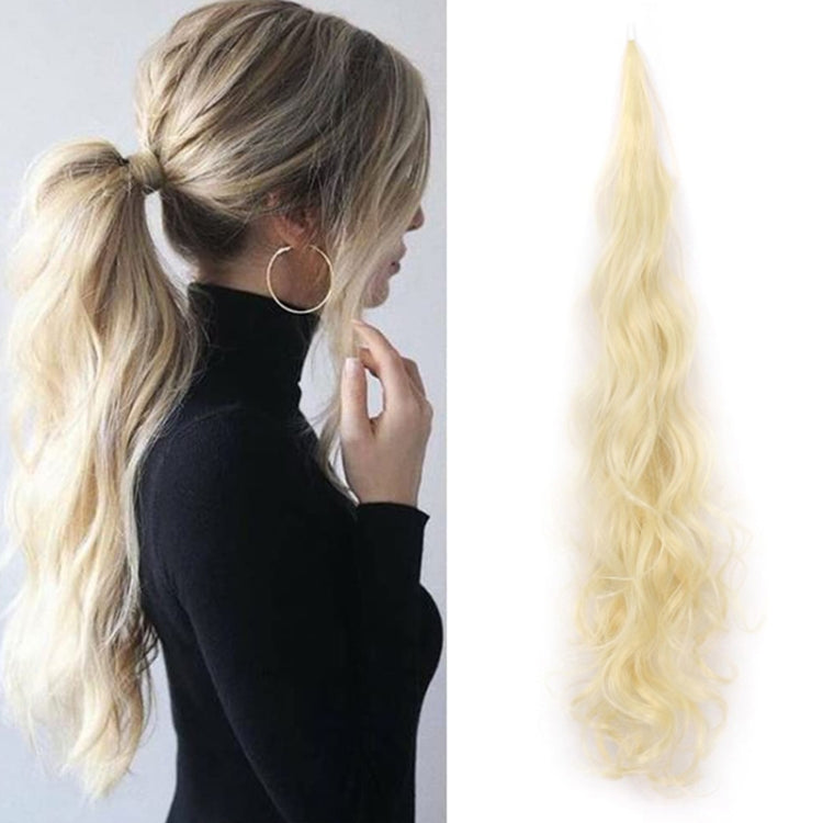 Ladies Wrap Around Magic Wand Ponytail Long Curly Wig, Color: 8#