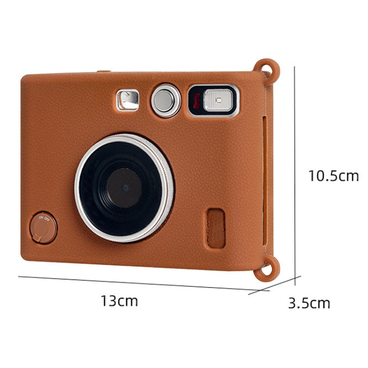 For Fujifilm Instax Mini EVO Wear-Resistant Soft Shell Protective Case, Color: Brown