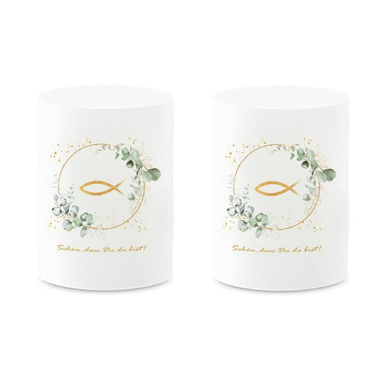 2pcs Communion Party German Candle Lamp Shade Decoration, Style: H