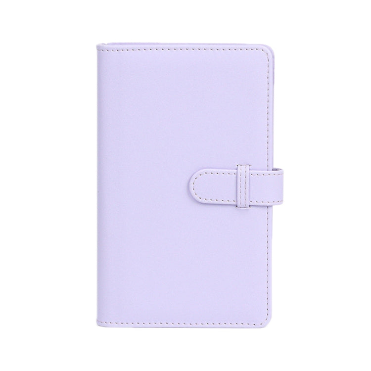 108-Piece Multifunctional 3 Inch Photo Ticket Credit Card Storage Book, Color: Iris Purple
