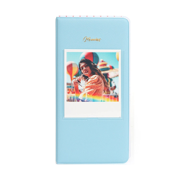 64-Piece 5 Inch Photo Storage Album, Color: Blue