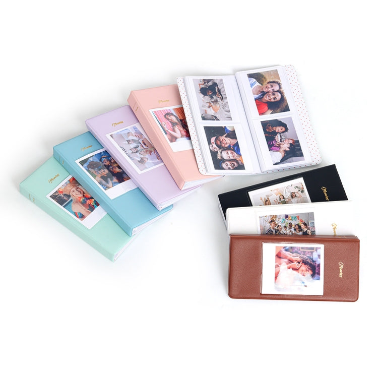 64-Piece 5 Inch Photo Storage Album, Color: Green