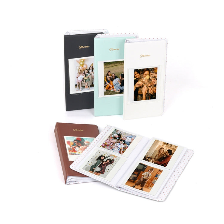 64-Piece 5 Inch Photo Storage Album, Color: White