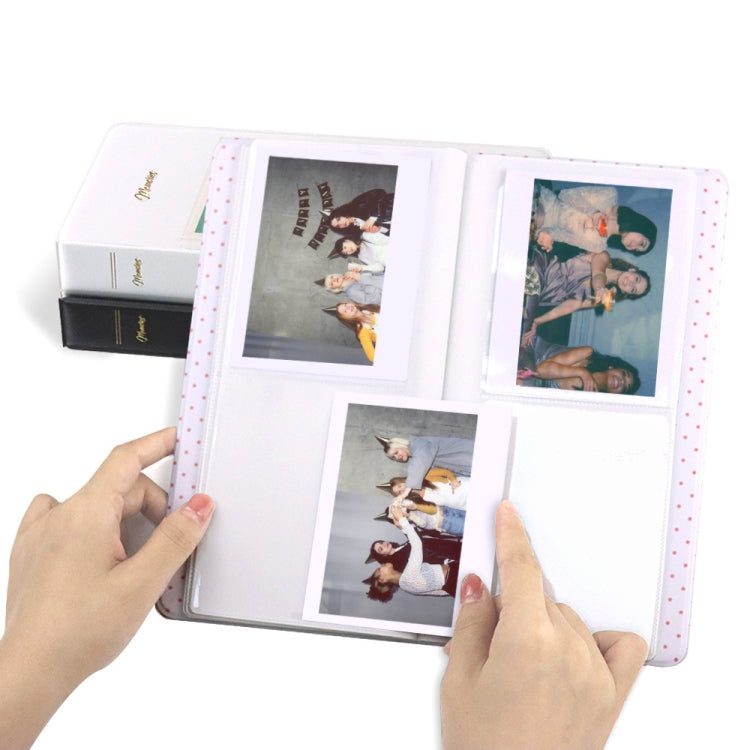 64-Piece 5 Inch Photo Storage Album, Color: Black