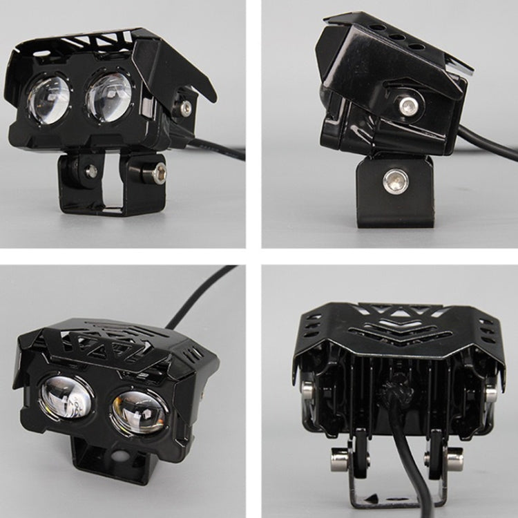 12W Motorcycle Spotlight High Bright Two Color Modified External Waterproof LED Lens Headlight