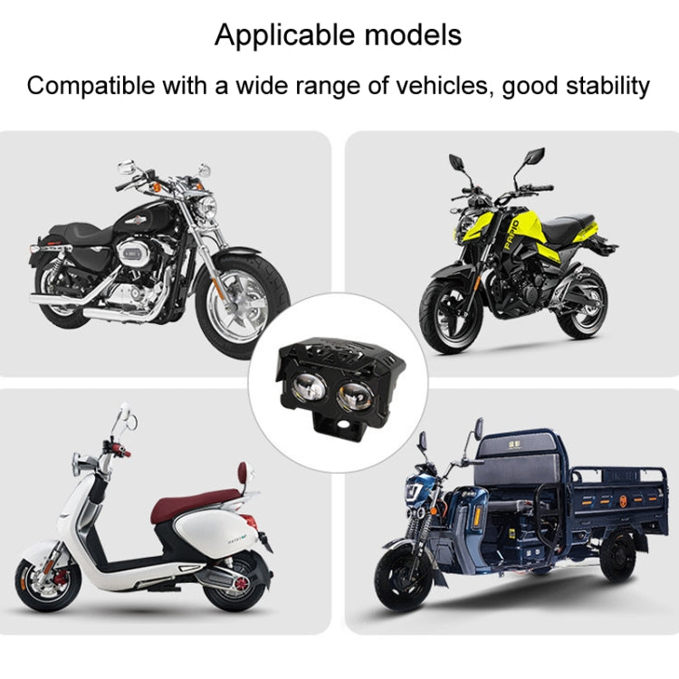 12W Motorcycle Spotlight High Bright Two Color Modified External Waterproof LED Lens Headlight