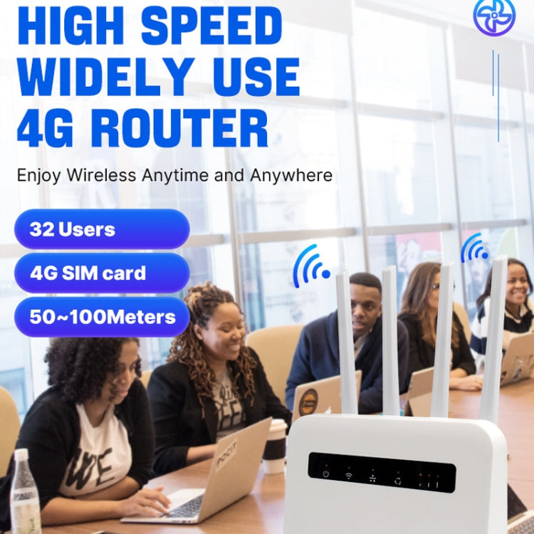 For European / Asian / African 4G CPE WiFi6 Plug-in Wireless Router Dual Port Wireless Hotspot, EU Plug
