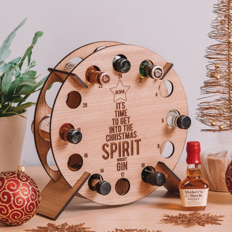 Bar Home Decoration Wooden Crafts Wine Rack Ornament, Style: Round - Small
