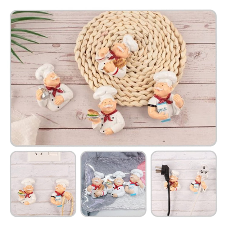 Home Cartoon Chef Power Cord Organizer Kitchen Storage Powerful Sticky Hooks, Style: Beer