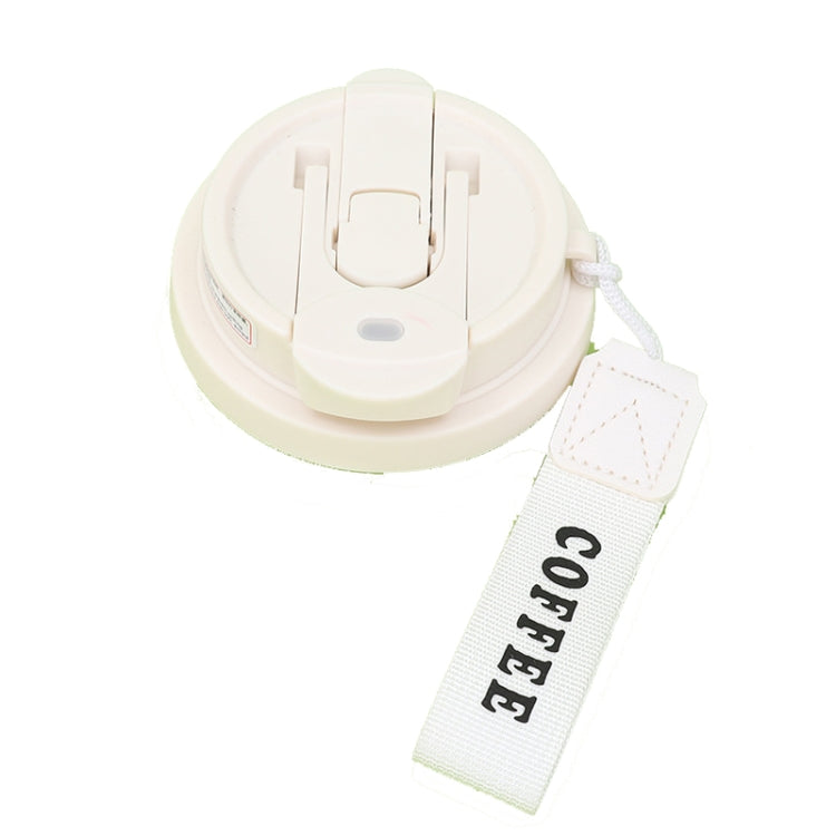 2.8 Inch Cup Mouth Straw Cup Lid Coffee Mug Replacement Lid With Hand Strip - White