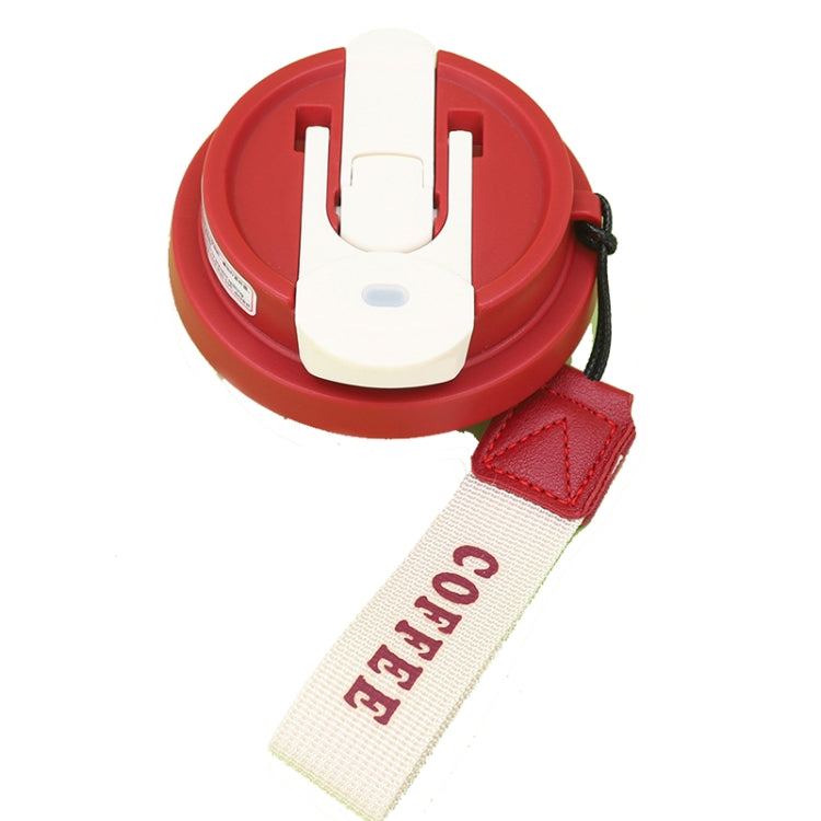2.8 Inch Cup Mouth Straw Cup Lid Coffee Mug Replacement Lid With Hand Strip - Red