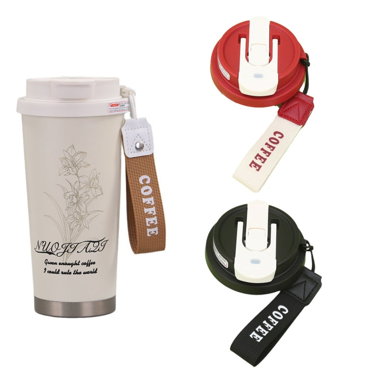 2.8 Inch Cup Mouth Straw Cup Lid Coffee Mug Replacement Lid With Hand Strip - Red