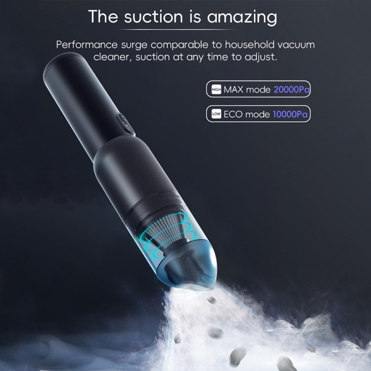 Multifunctional Suction Blowing Wireless Car Vacuum Cleaner Handheld High-Power Dust Blower - Black