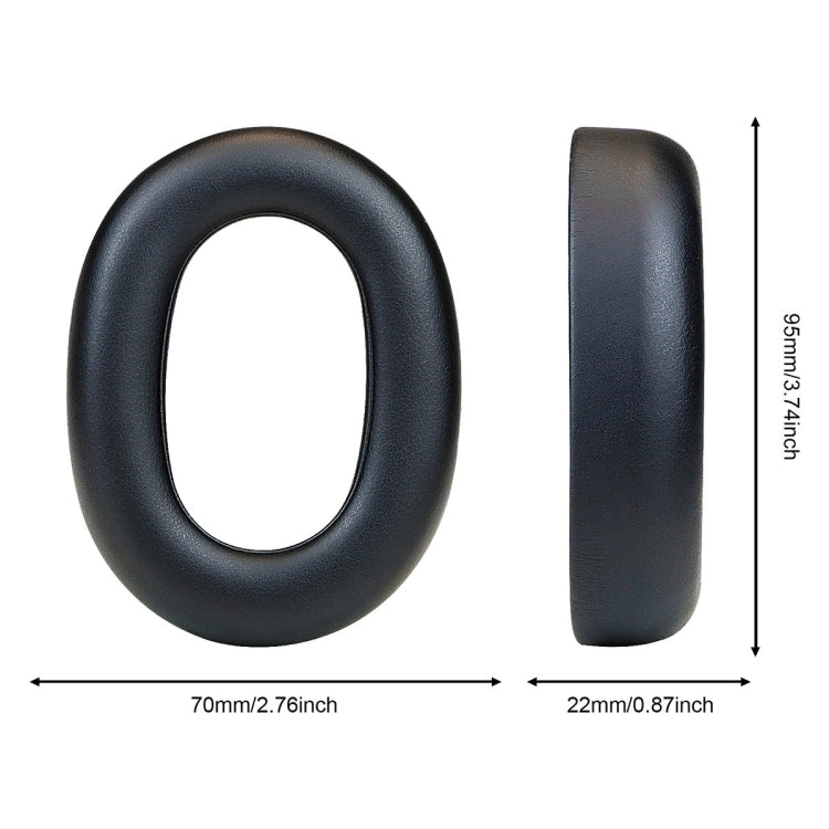 For Jabra Evolve2 85 2nd Generation 2pcs Headphone Sponge Cover - Black