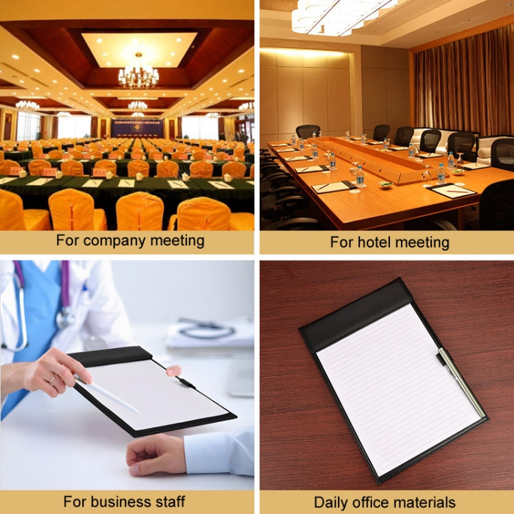 Leather A4 Meeting Clip Pad Business Office Document Clip Board Sticky Note Clip Writing Pad