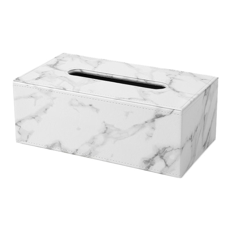PU Leather Tissue Box Living Room Coffee Table Desktop Paper Holder Car Hotel Tissue Storage Box
