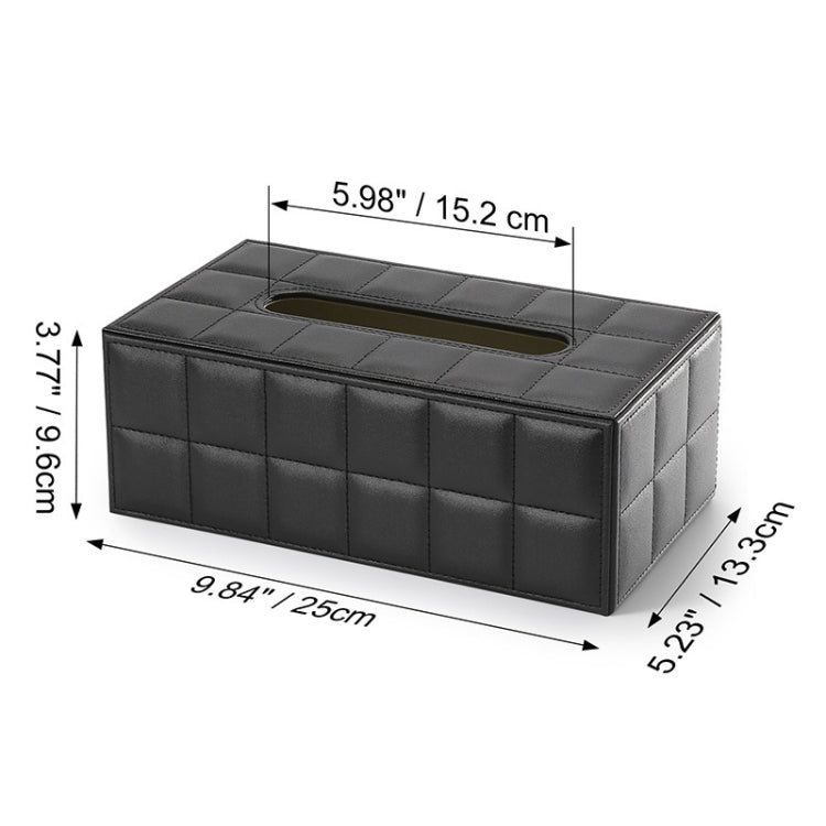 PU Leather Tissue Box Living Room Coffee Table Desktop Paper Holder Car Hotel Tissue Storage Box
