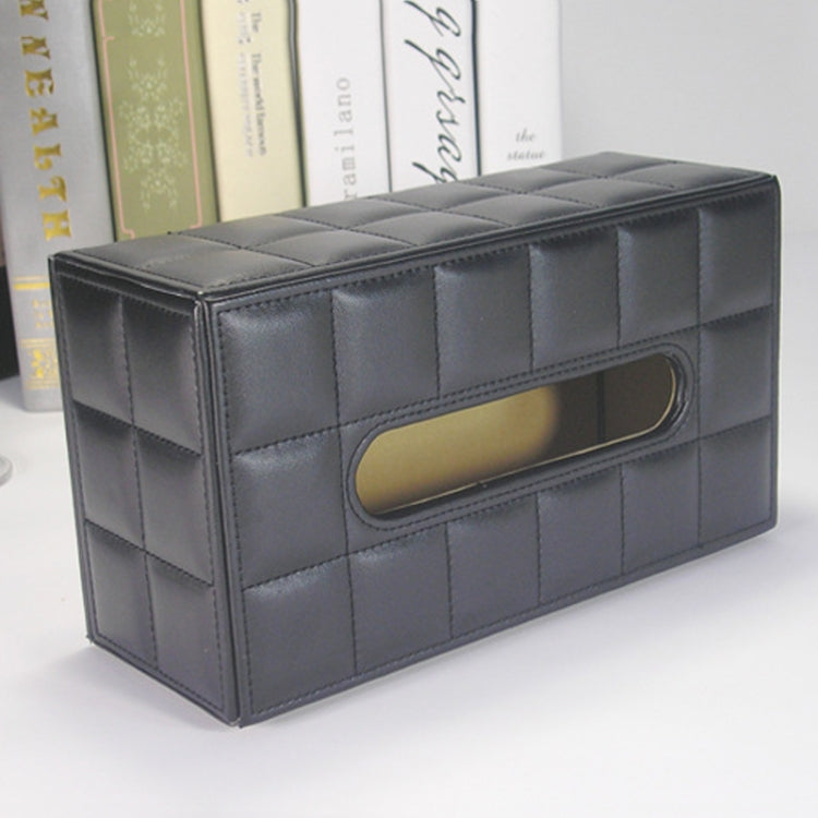 PU Leather Tissue Box Living Room Coffee Table Desktop Paper Holder Car Hotel Tissue Storage Box