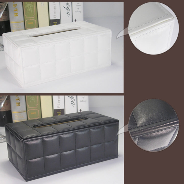 PU Leather Tissue Box Living Room Coffee Table Desktop Paper Holder Car Hotel Tissue Storage Box
