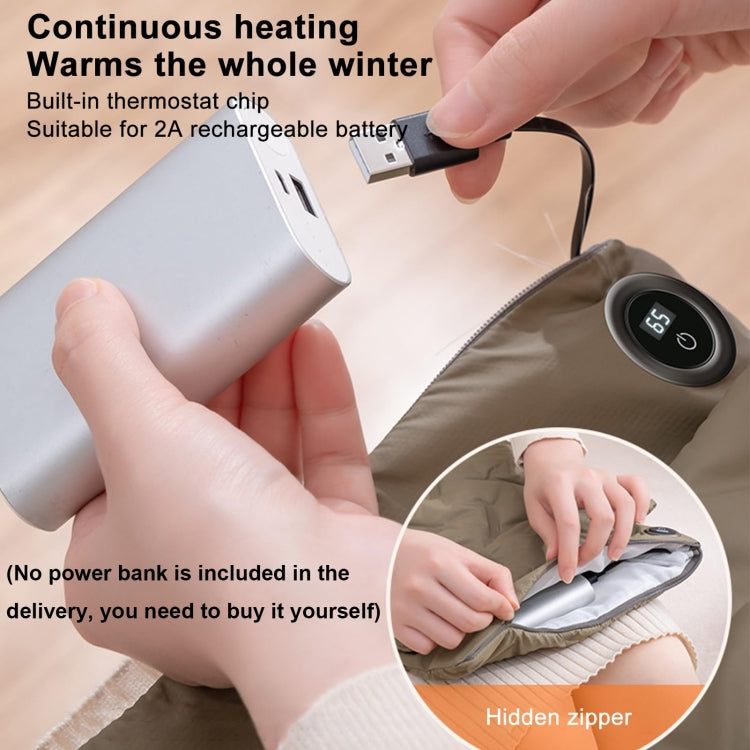 Multifunctional Down Cotton Waterless Electric Heating Hand Warmer Bag, Color: Orange + 1.5m Cable