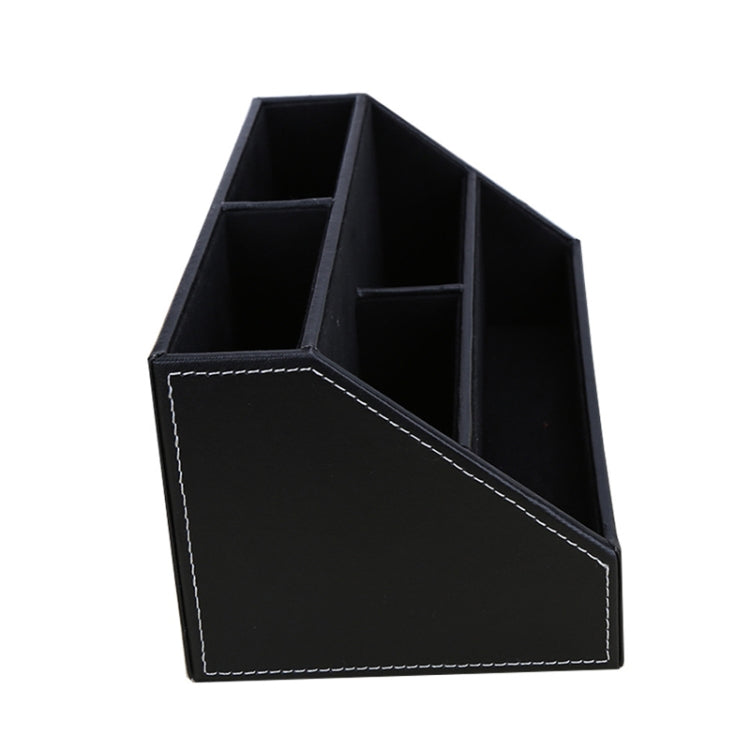 Desktop Stationery Box Multi-functional PU Leather Home Compartment Sundry Organizer Storage Box, Size: 24x13.5x12cm