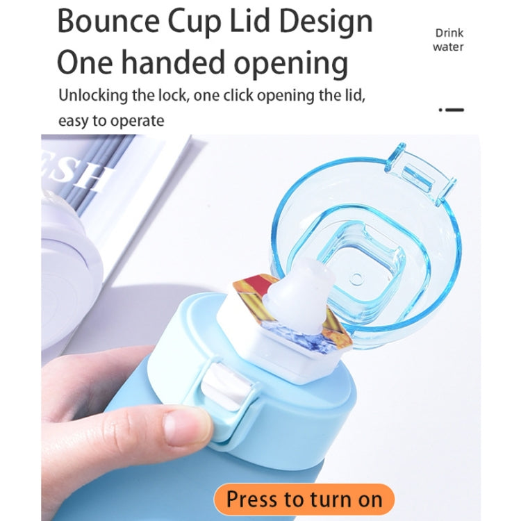 700ml Sports Water Bottle Tritan BPA Free Fruit Scent Water Cup With 8 Fragrance Rings - Black