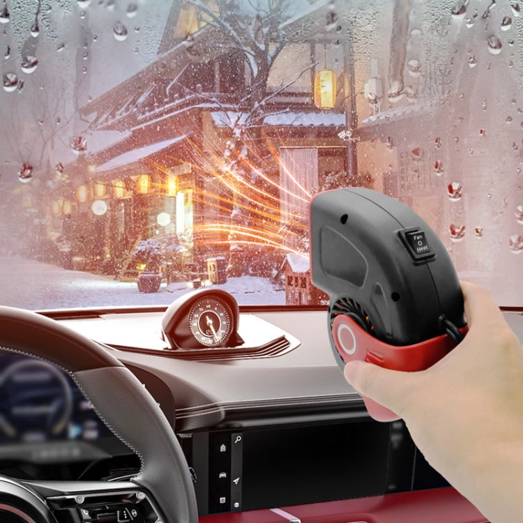 Portable Car Heater Small Fan Defogger, Color: 12V Black
