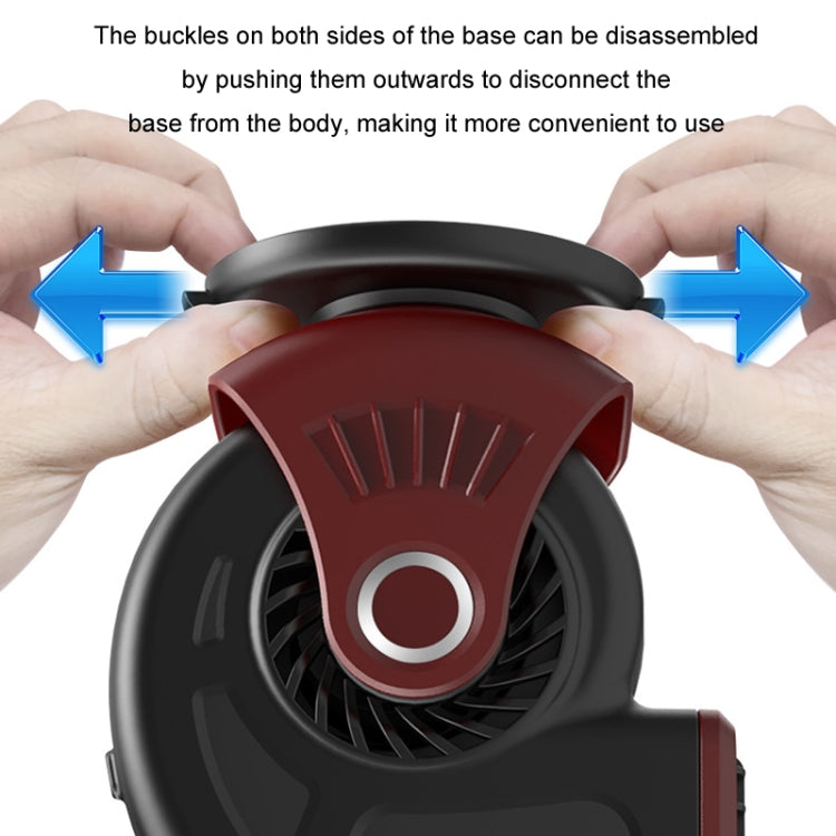 Portable Car Heater Small Fan Defogger, Color: 12V Red