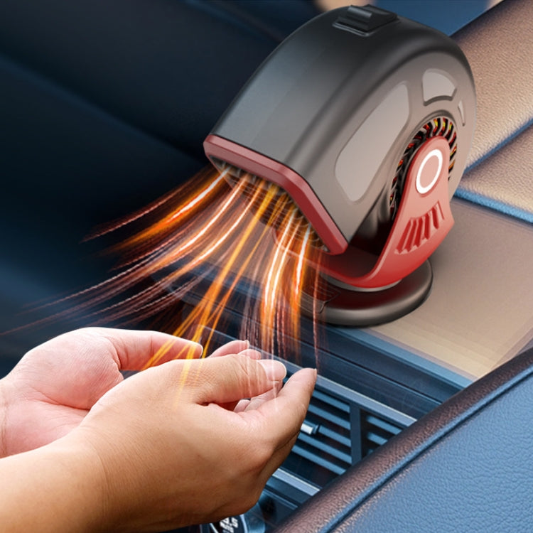 Portable Car Heater Small Fan Defogger, Color: 12V Black