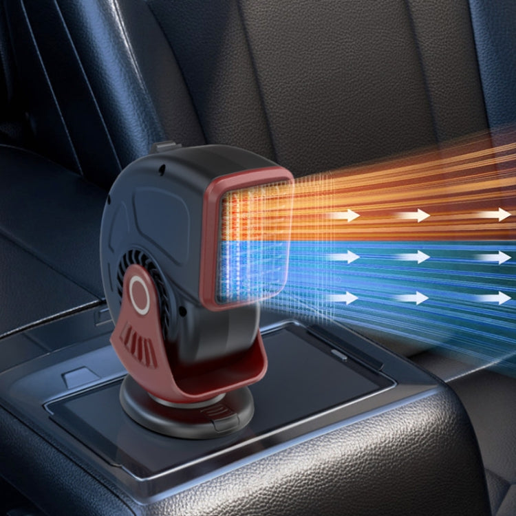 Portable Car Heater Small Fan Defogger, Color: 24V Red
