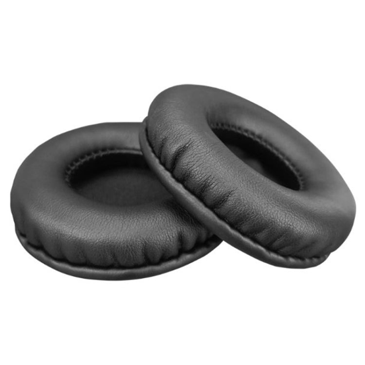 For Edifier K550 2pcs Headphone Sponge Leather Case 6cm Earmuffs - Black