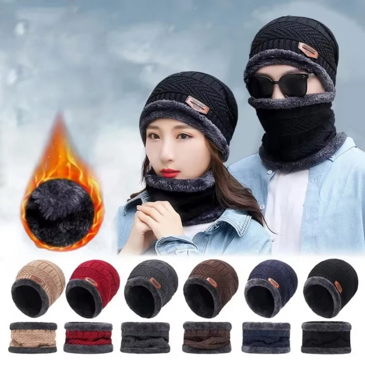 Fall Winter Men Soft Knitted Woolen Hat Fleece Warm Anti-Cold Riding Scarf Hat Neck Protect Cap, Size: Average