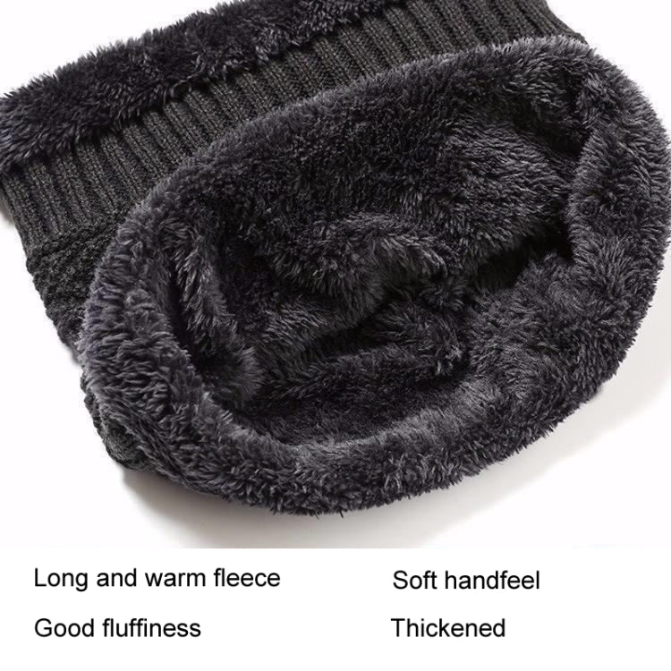 Fall Winter Men Soft Knitted Woolen Hat Fleece Warm Anti-Cold Riding Scarf Hat Neck Protect Cap, Size: Average