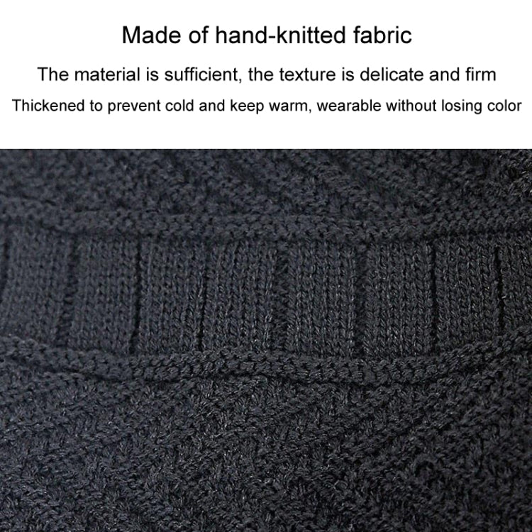 Fall Winter Men Soft Knitted Woolen Hat Fleece Warm Anti-Cold Riding Scarf Hat Neck Protect Cap, Size: Average