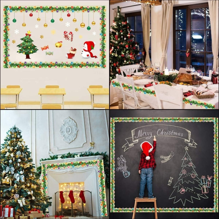 Christmas Room Decoration Blackboard Bulletin Board Frame Stickers - 7.5cm