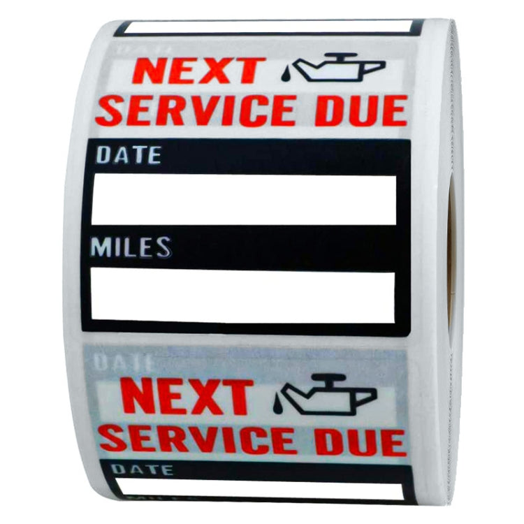 Car Oil Change/Maintenance Reminder Window Sticker - 100pcs /Roll