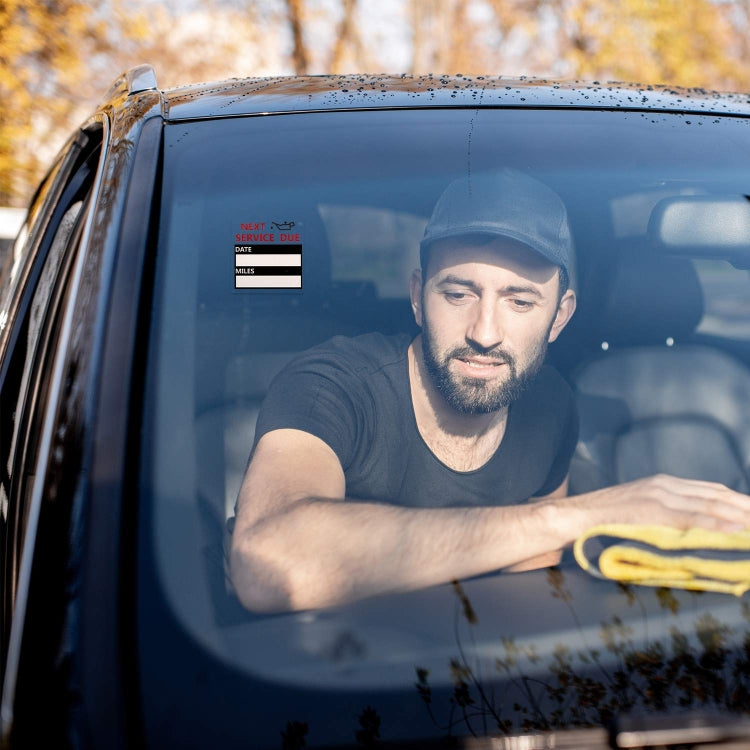 Car Oil Change/Maintenance Reminder Window Sticker - 100pcs /Roll
