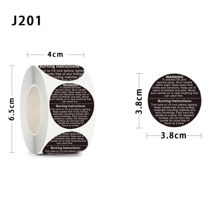 1.5 Inch Round Warning Label Packaging Sticker