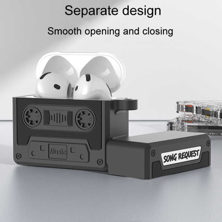 For AirPods 4 Retro Silicone Tape Shape Earphone Protective Case