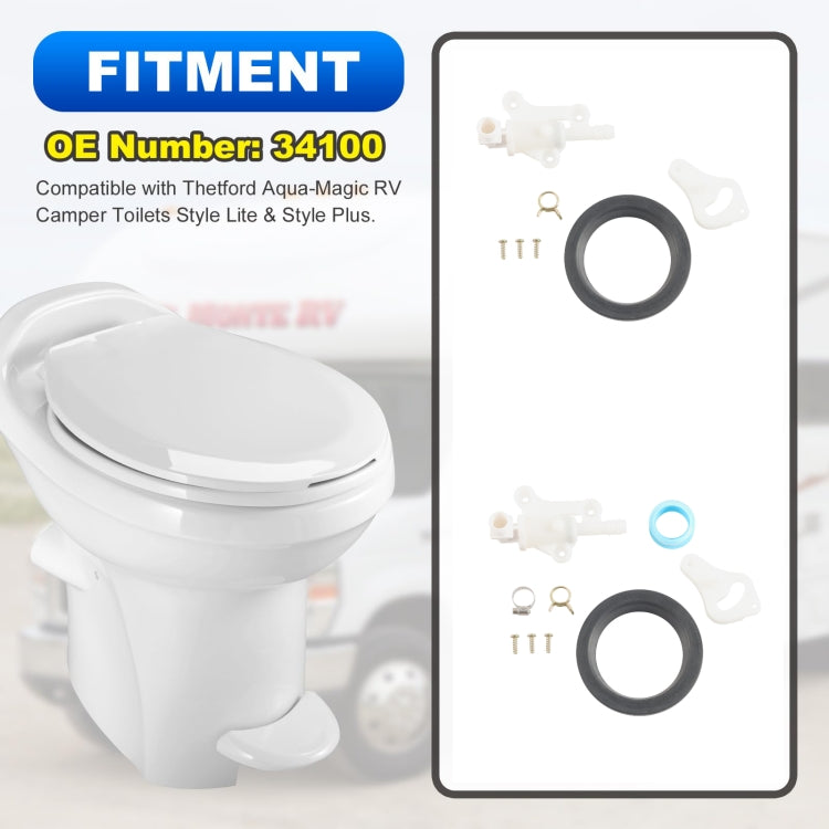 RV Toilet Water Module Components For Thetford Aqua-Magic, Model: A10109+Hose Clamp+Raw Tape