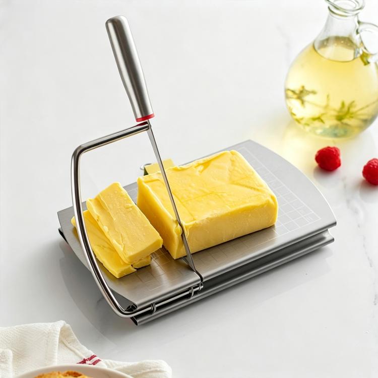 Stainless Steel Scale Cheese Slicer Kitchen Tools Bread Divider - Cutter