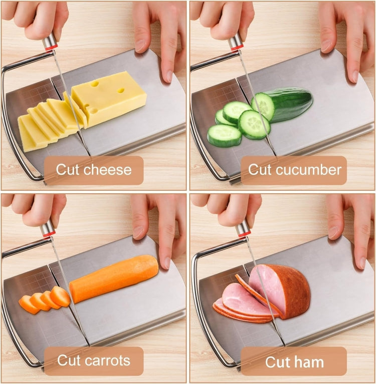 Stainless Steel Scale Cheese Slicer Kitchen Tools Bread Divider - Cutter