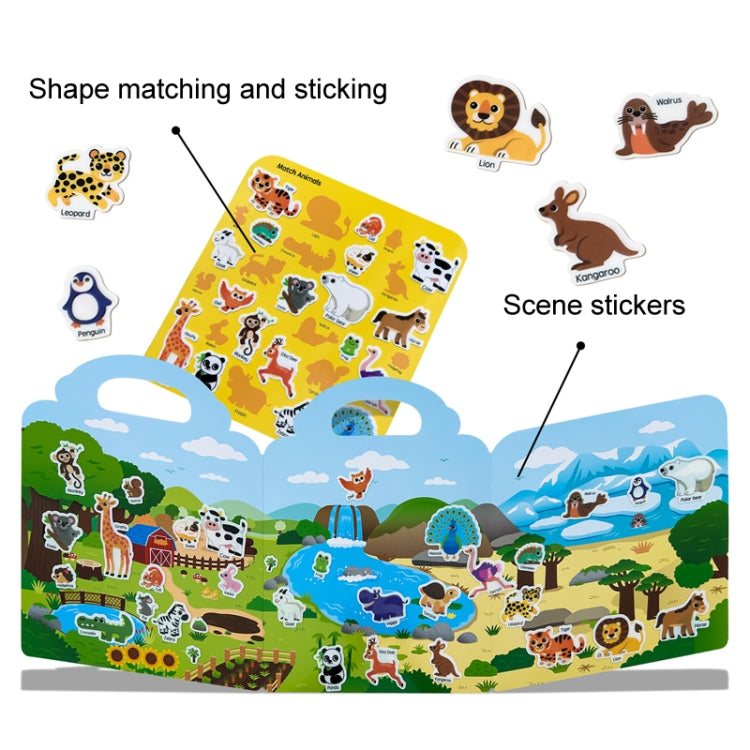 Kids Fun Toys Jelly Sticker Book Reusable Sticker Early Learning Baby Enlightenment Educational Toy, Style: Space