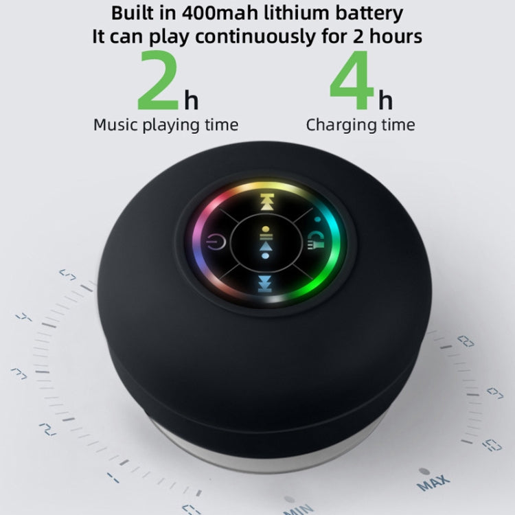 BT-07 Portable Large Suction Cup Waterproof Bathroom Bluetooth Speaker