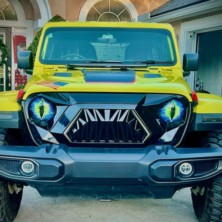 1pair Beast Eyes Headlight Decorative Stickers Off-Road Vehicle Front Lights Stereo Decals, Style: 1